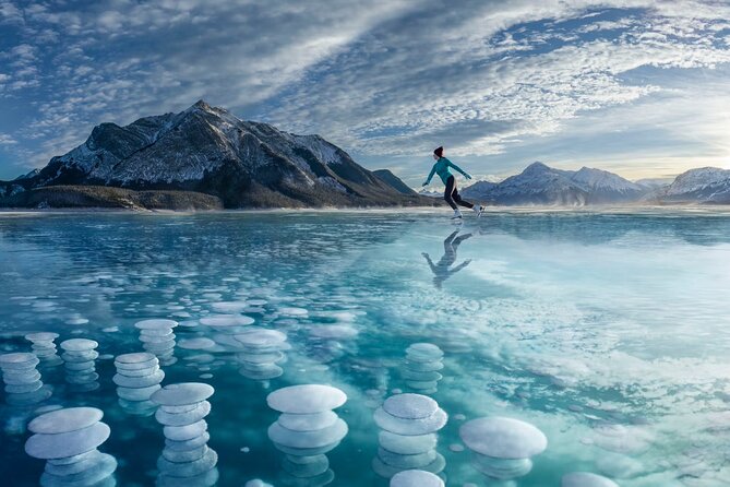 Abraham Ice Bubble/Sunwapta Falls,Snowshoeing,Icefield, Bow&Peyto - Icefields Parkway: The Drive That Becomes Part of the Attraction