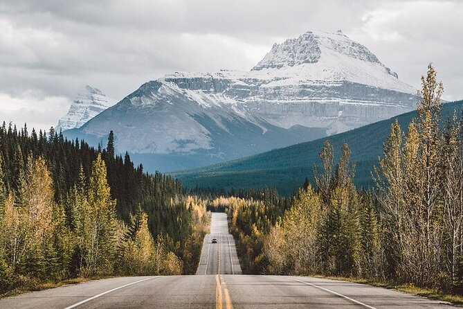 Along Icefields Parkway: Peyto Lake, Bow Lake & Columbia Icefield - Crowfoot Glacier: your first big photo over Bow Lake