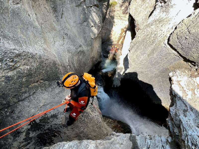 Banff: Beginner Canyoning Half-Day Tour - Banff Beginner Canyoning: the Heart Creek route and its big waterfall moment
