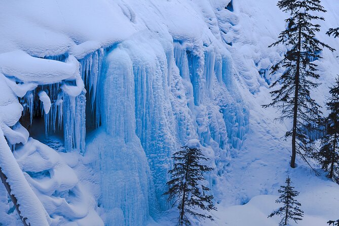 Banff, Lake Louise and Johnston Canyon - Winter Wonderland Tour - Johnston Canyon Frozen Waterfalls: Crampons, Poles, and Two Levels of Falls