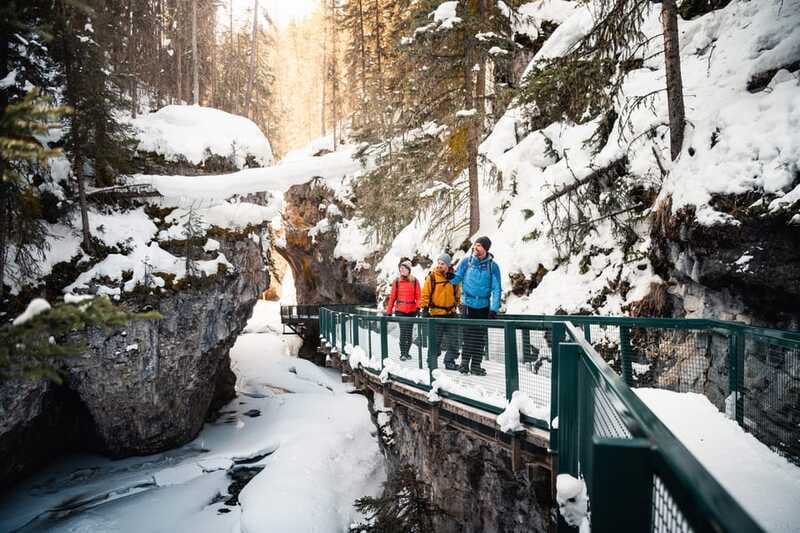 Banff: Morning or Afternoon Johnston Canyon Icewalk - Lower Falls and the cave feature: a second angle on the same canyon