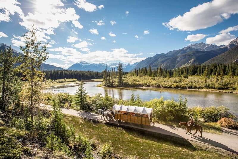 Banff: Wagon Ride with Cowboy Cookout BBQ - Warner Stables start point: simple meeting, real countryside feel