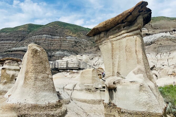 Day of Dinosaurs & Hoodoos from Calgary to Drumheller Badlands - Quick Photo Stops That Actually Work: Dinosaur Statue, Little Church, and Rosedale