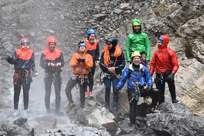 Heli Adrenaline Canyoning Tours - Hike to the canyon mouth: getting ready for cold and footing