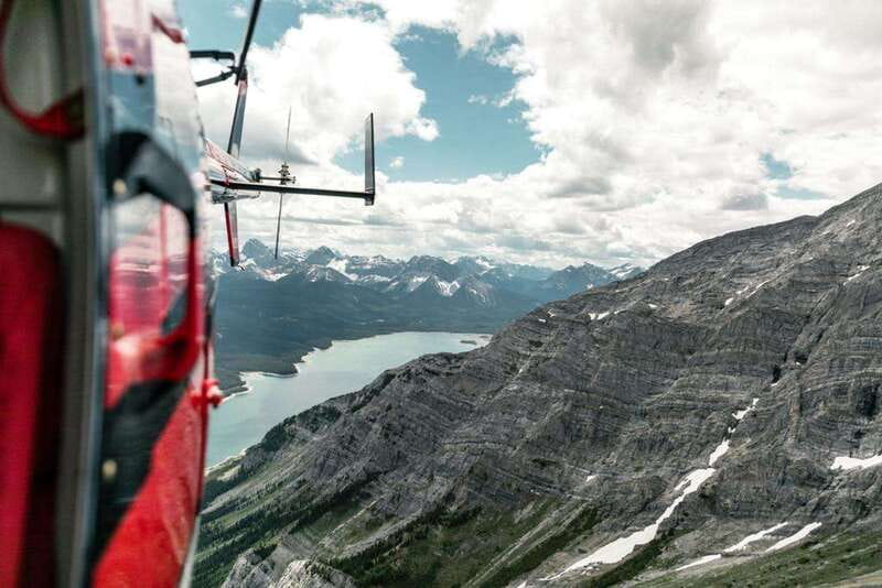 Kananaskis: 45 Minute "Sleeping Warrior" Helicopter Tour - Marvel Lake and Gloria Lake: glacial-fed detail from above