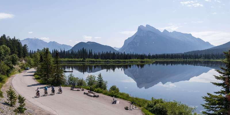 The Local Banff Explorer - E-Bike Tour - The route: Vermilion Lakes, Bow Falls, and the Banff Springs area